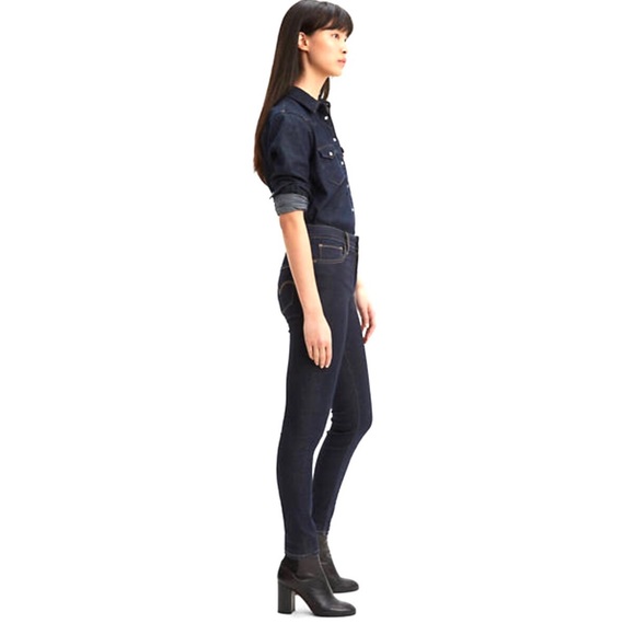 Levi’s 721 High-Rise Skinny- Dark Blue- LONG- NWT - Picture 2 of 12